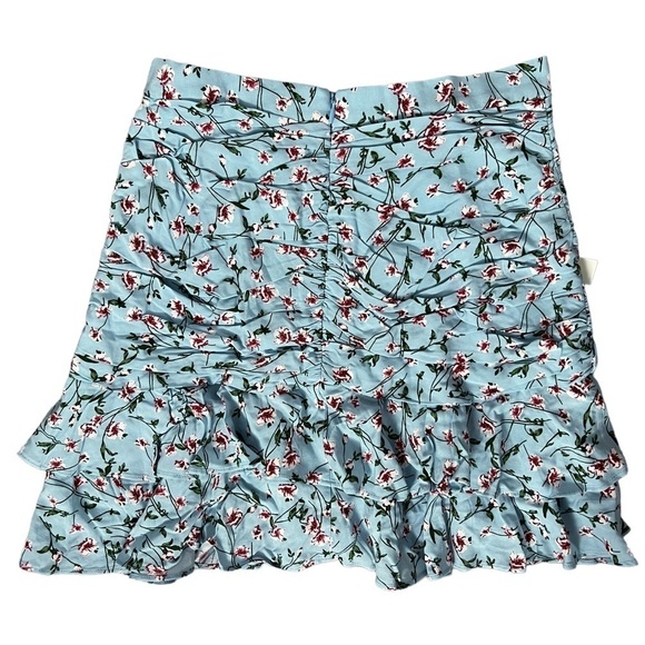 Nwt Bardot Floral Rah Rah Skirt in Sky Roses Size 6 - Picture 9 of 10